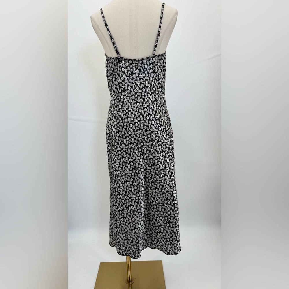 bebe Black and White Floral Spaghetti Strap Midi Dress Size Small - Picture 2 of 11